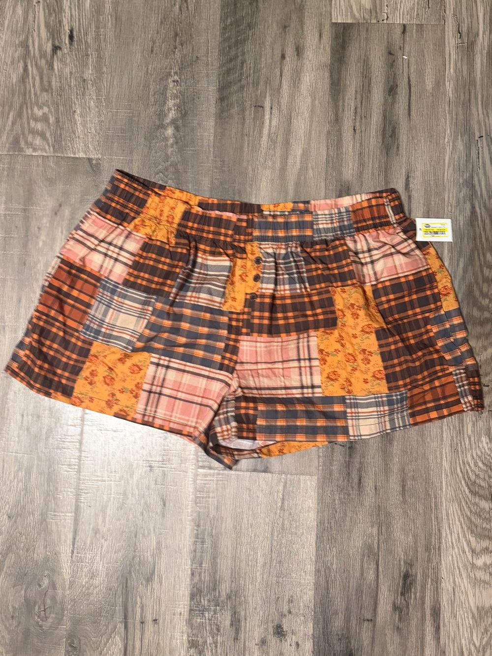 Harry Potter Hybrid Apparel Patchwork Plaid Pajama Lounge Shorts Size L NWT